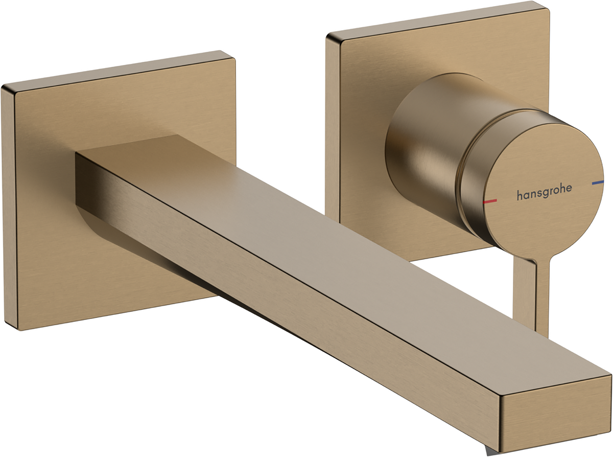 Mitigeur de lavabo encastré Hansgrohe Tecturis E 225 mm en bronze brossé