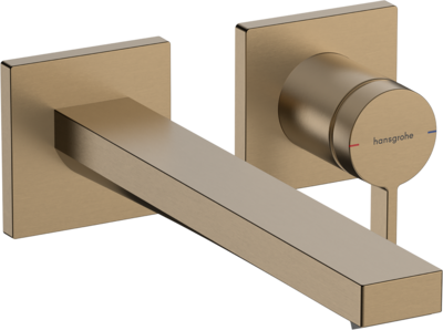 Mitigeur de lavabo encastré Hansgrohe Tecturis E 225 mm en bronze brossé