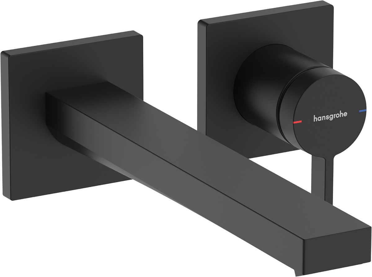Mitigeur de lavabo encastré Hansgrohe Tecturis E 225 mm en noir mat