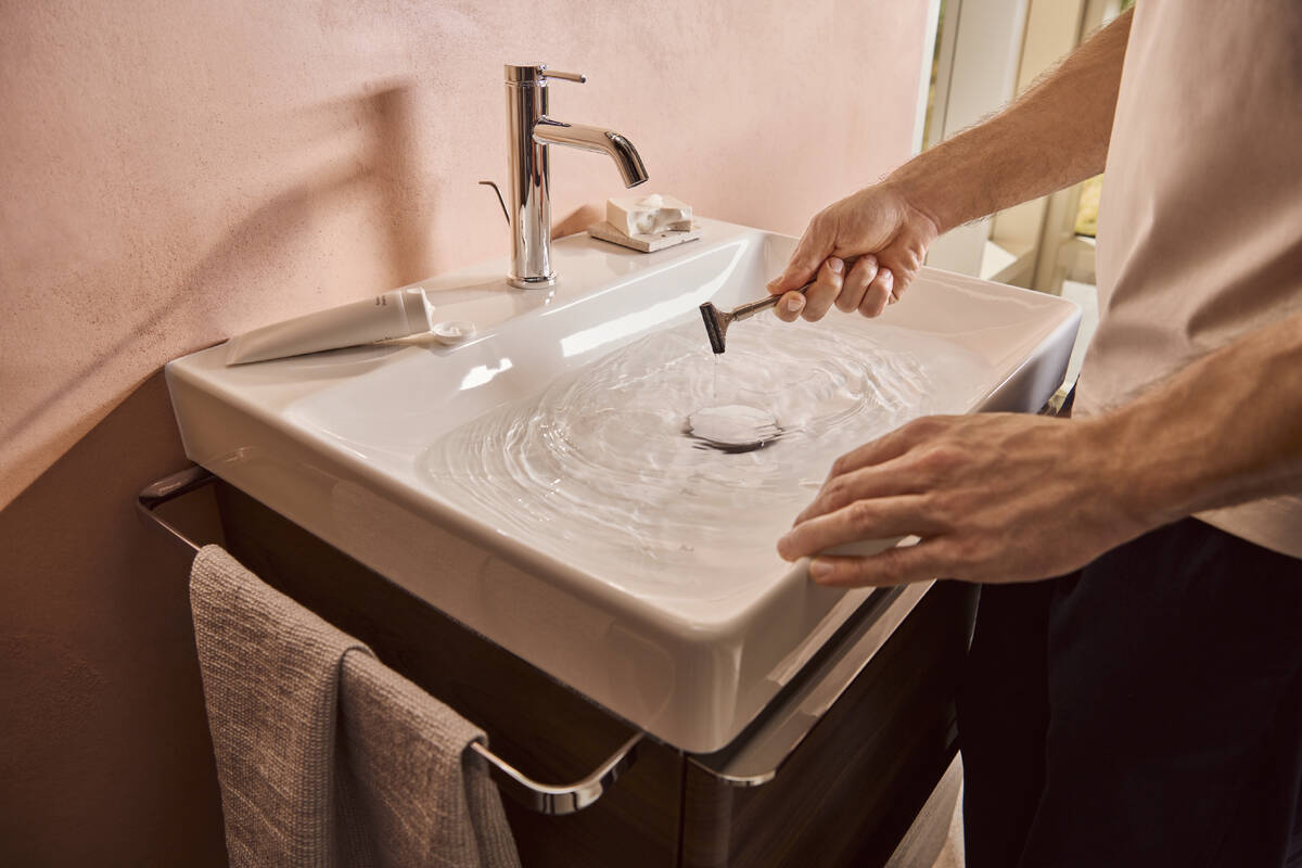 Mitigeur de lavabo Hansgrohe Tecturis S 110 CoolStart avec tirette et vidage - vue 8