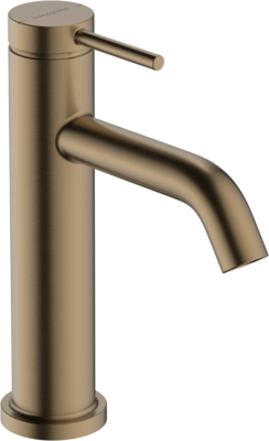 Mitigeur de lavabo Hangrohe Tecturis S 110 avec bonde Push-Open en or rouge brossé