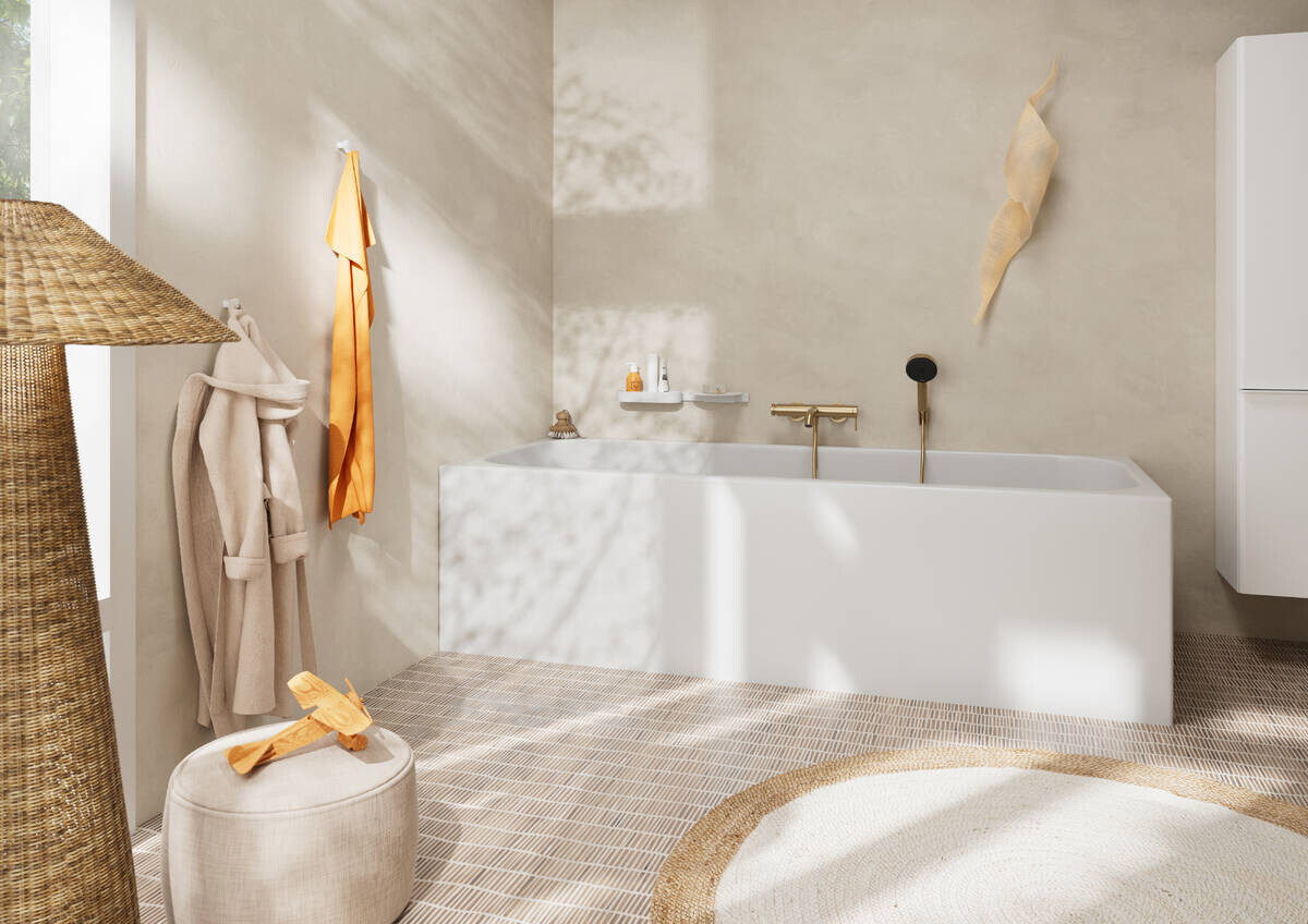 Mitigeur de bain / douche Hansgrohe Tecturis S en bronze brossé