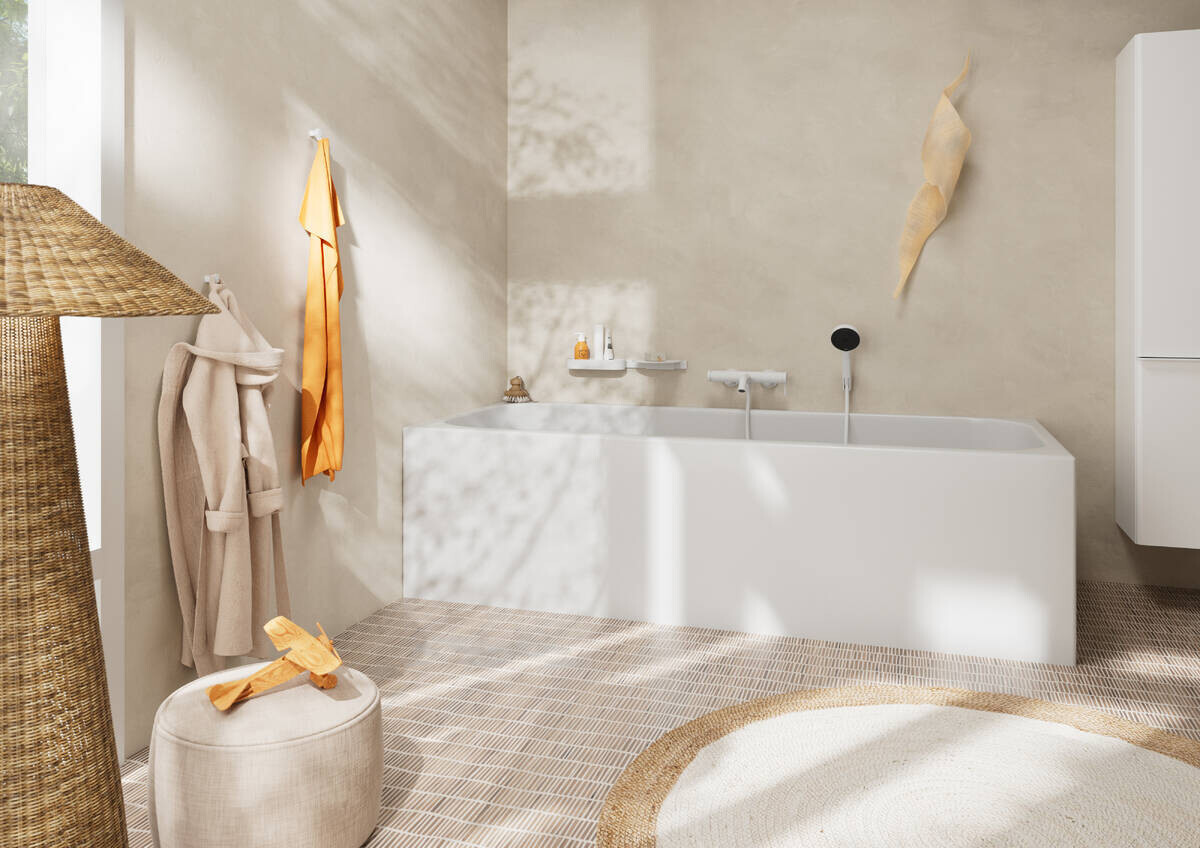 Mitigeur de bain / douche Hansgrohe Tecturis S en blanc mat