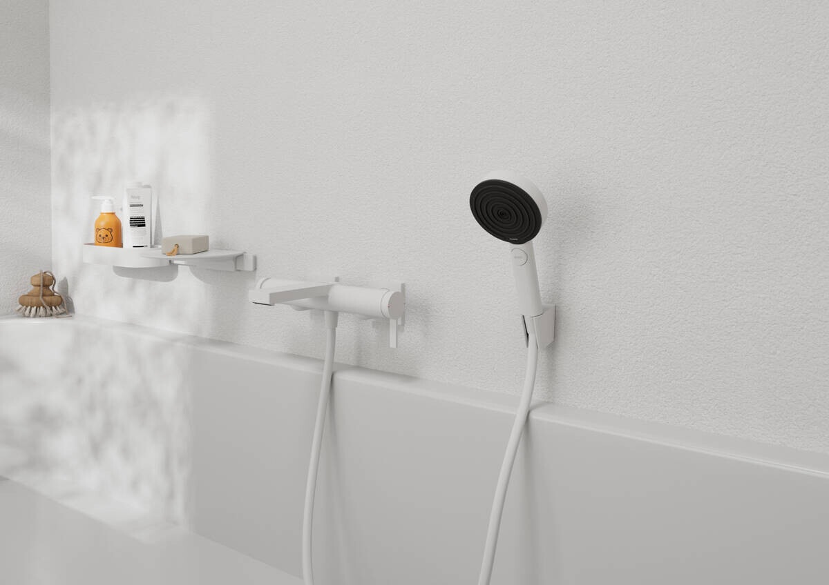 Mitigeur de bain / douche Hansgrohe Tecturis E en blanc mat