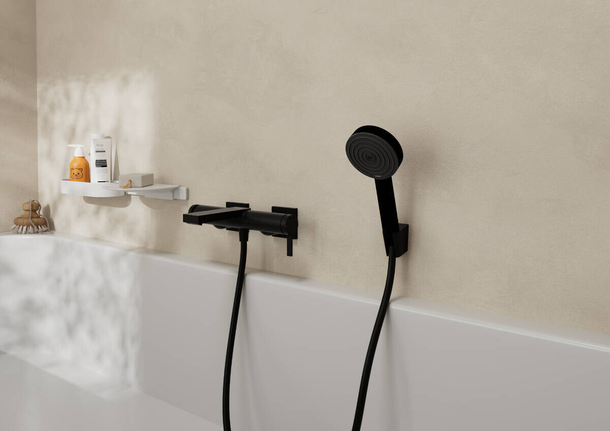 Mitigeur de bain / douche Hansgrohe Tecturis E en noir mat