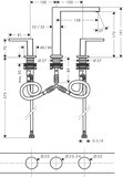 Tecturis E Mélangeur de lavabo 3 trous 150 EcoSmart+ avec bonde clic-clac