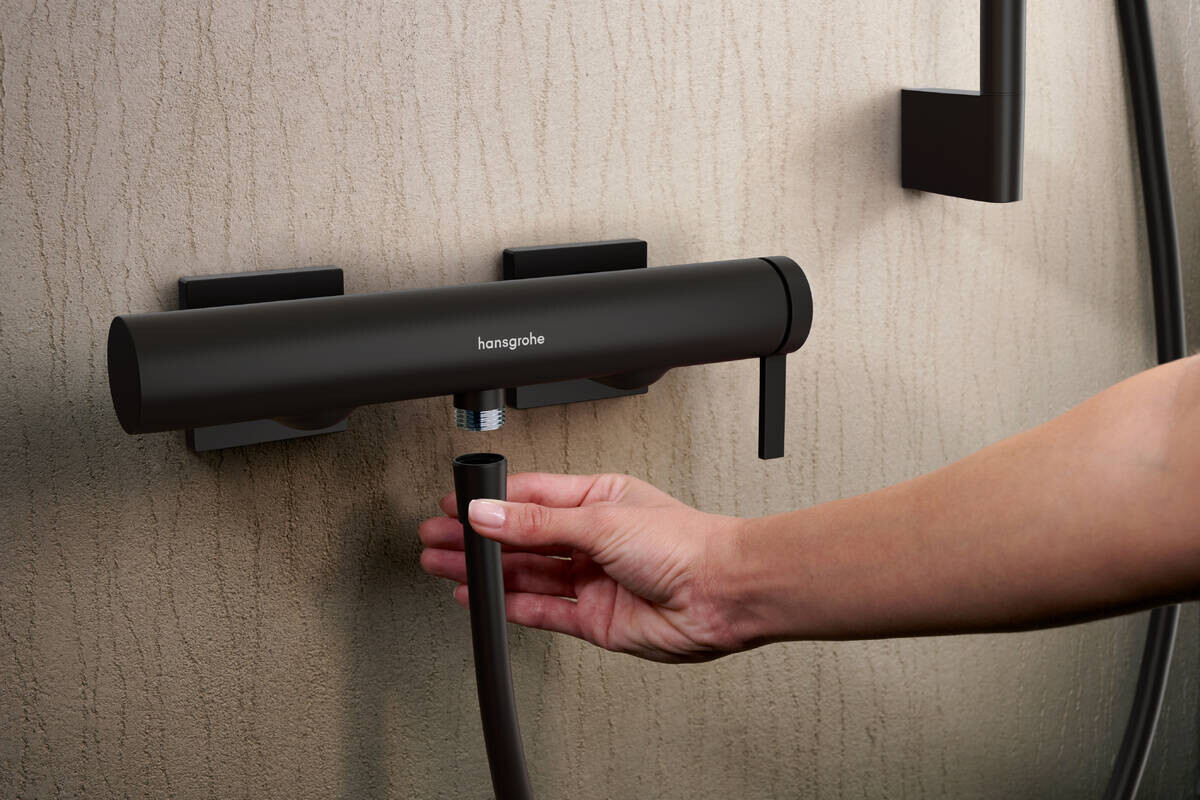 Mitigeur de douche Hansgrohe Tecturis E en noir mat — vue 4