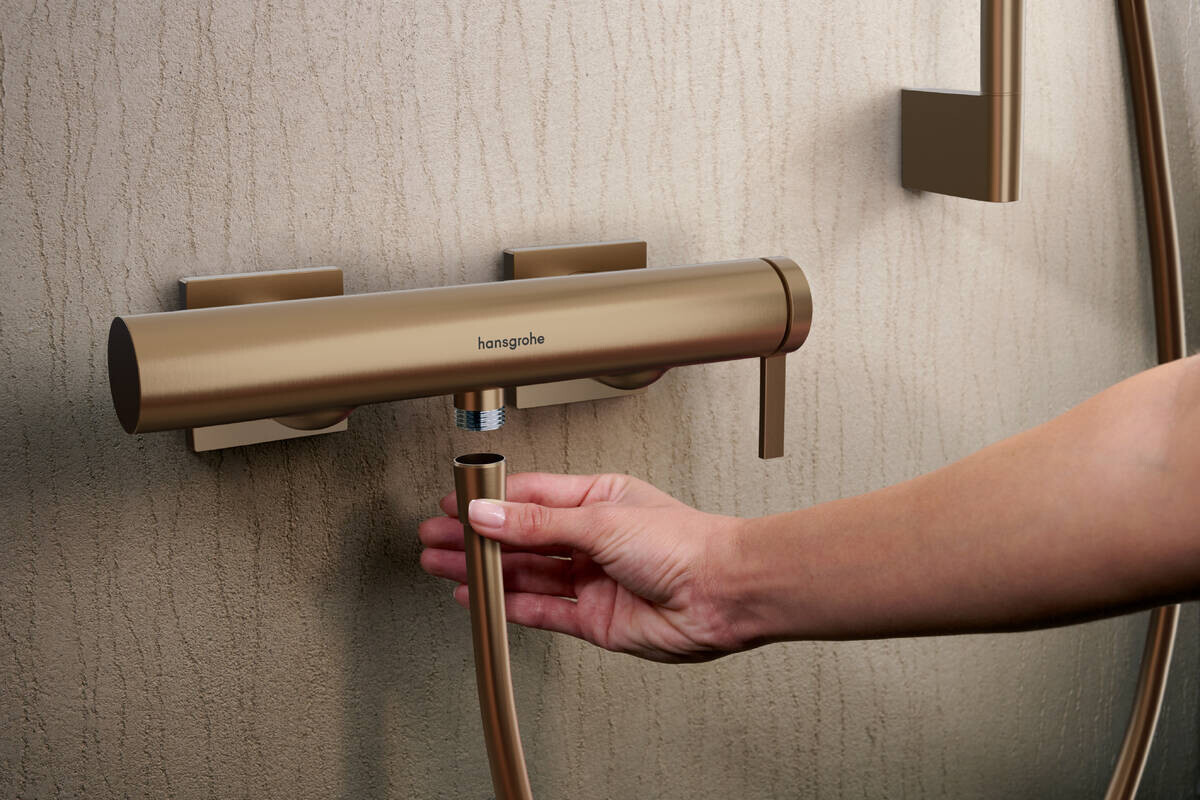 Mitigeur de douche Hansgrohe Tecturis E en bronze brossé — vue 4