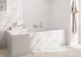 Tecturis E Set de finition mitigeur 3 trous pour montage sur bord de baignoire avec sBox
