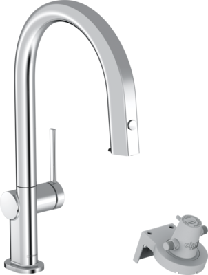 Mitigeur de cuisine Hansgrohe Aqittura M91 210, avec douchette extractible 1 jet