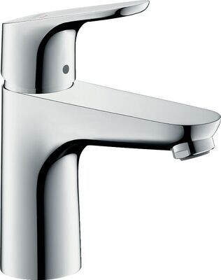 Mitigeur de lavabo Hansgrohe Focus 100 CoolStart en laiton chromé  avec tirette et vidage