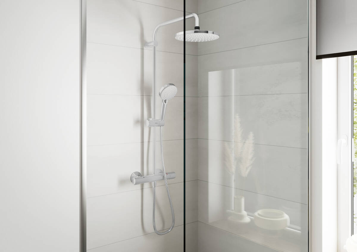 Colonne de douche Showerpipe Hansgrohe Vernis Blend 200 1 jet avec mitigeur thermostatique - vue 2