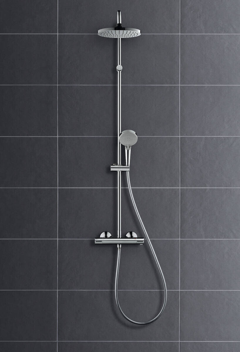 Colonne de douche Showerpipe Hansgrohe Vernis Blend 200 1 jet avec mitigeur thermostatique — vue 3