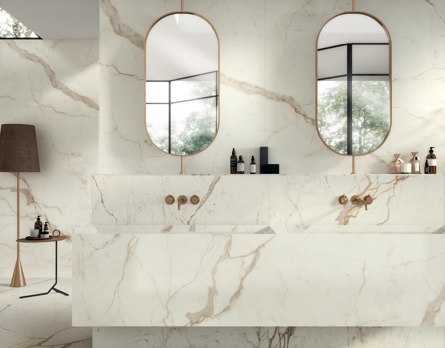 Marvel Shine Calacatta Prestigio Polished Porcelain Stoneware 120 x 240 cm - Atlas Concorde