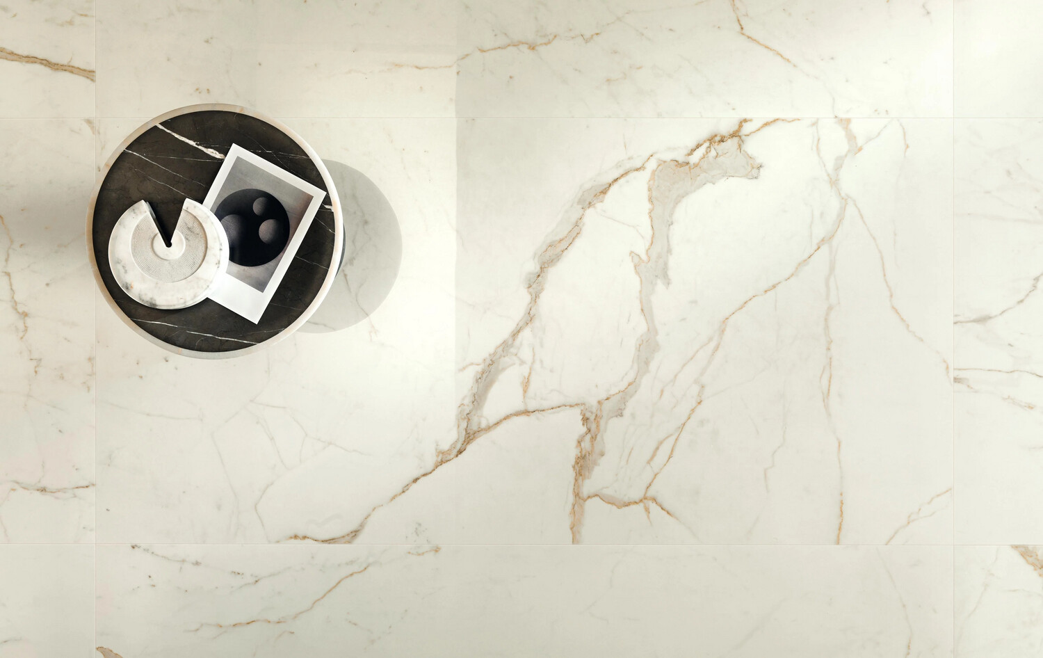 Grès cérame Marvel Shine Calacatta Prestigio poli 120 x 240 cm - Atlas Concorde — vue 5