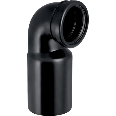 Coude de raccordement Geberit PEHD pour WC au sol, avec extension : d=90mm, d1=90mm