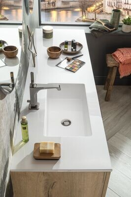 Custom-made washbasin countertop