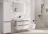 Mitigeur de lavabo Hansgrohe Tecturis E Fine 240 CoolStart avec bonde Push-Open en noir mat