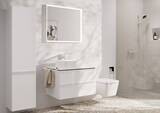 Mitigeur de lavabo Hansgrohe Tecturis E Fine 240 CoolStart avec bonde Push-Open en blanc mat
