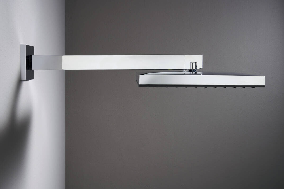 Bras de douche mural Hansgrohe Pulsify E 390 mm avec rosace carrée