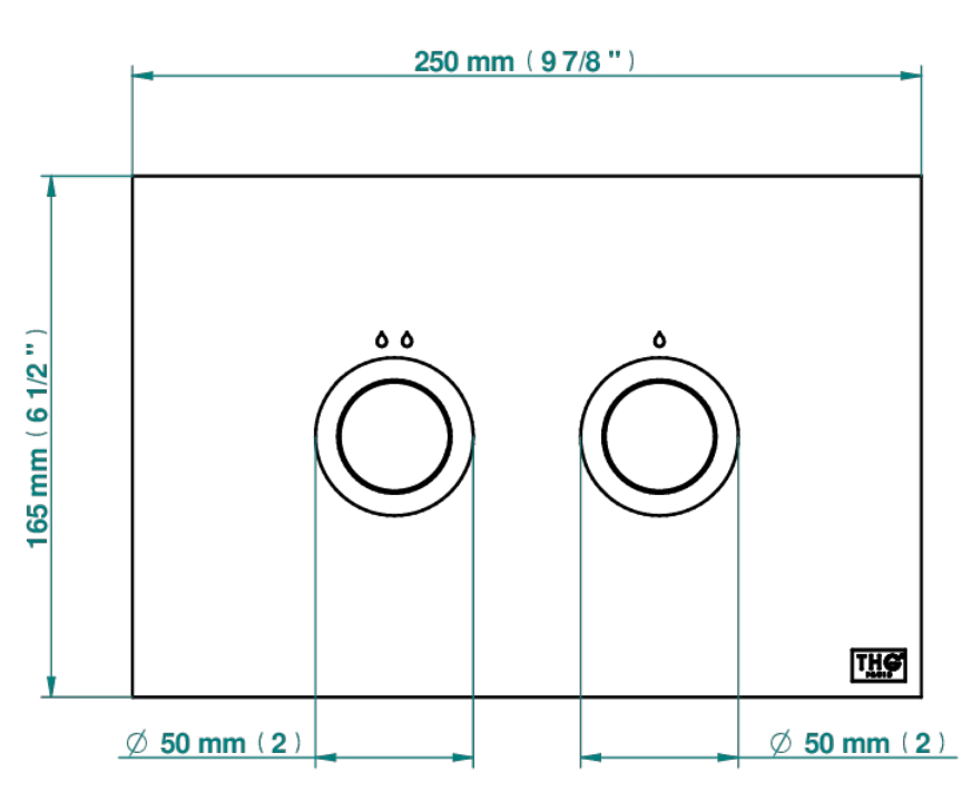 Plaque de déclenchement THG Paris WC compatible avec bâti-support Geberit Sigma (modèle classique) / Chromé — vue 3