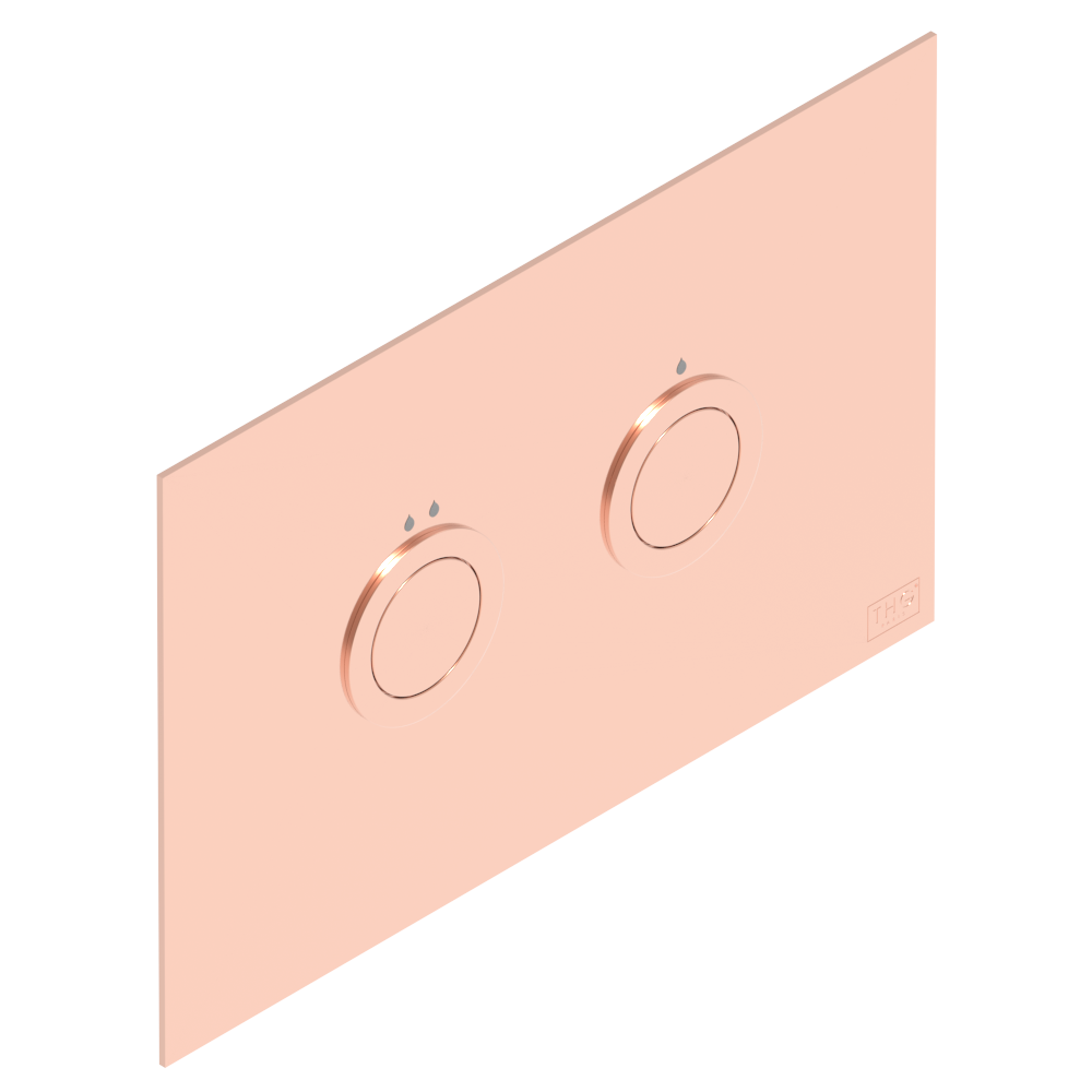 Plaque de déclenchement THG Paris WC compatible avec bâti-support Geberit Sigma (modèle contemporain) / PVD Blush