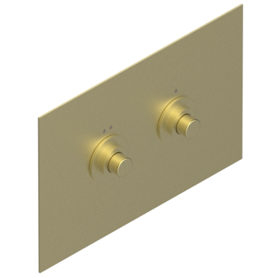 Plaque de déclenchement THG Paris WC compatible avec bâti-support Geberit Sigma (modèle classique) / PVD Couleur Laiton Mat