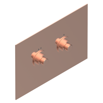 Plaque de déclenchement THG Paris WC compatible avec bâti-support Geberit Sigma (modèle classique) / PVD Blush