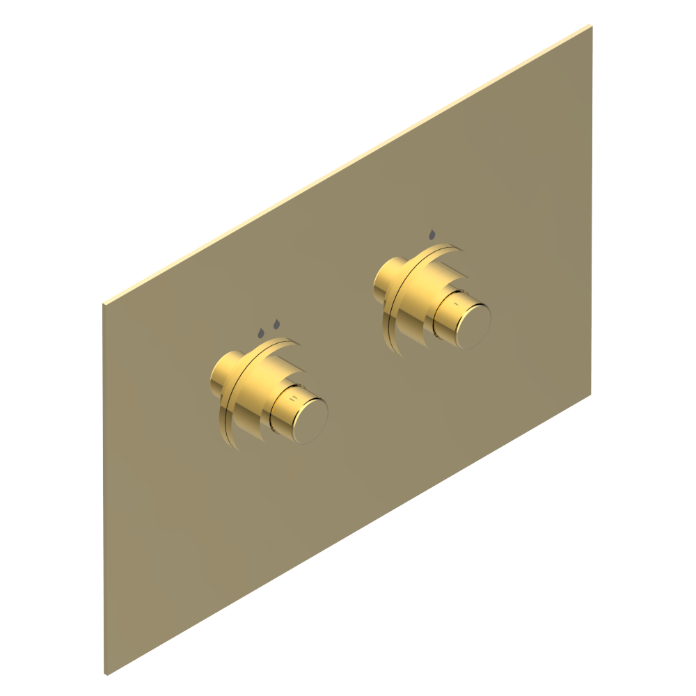 Plaque de déclenchement THG Paris WC compatible avec bâti-support Geberit Sigma (modèle classique) - PVD Couleur doré