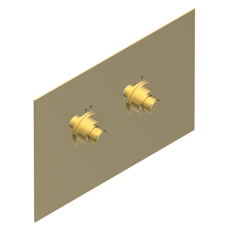 Plaque de déclenchement THG Paris WC compatible avec bâti-support Geberit Sigma (modèle classique) - PVD Couleur doré