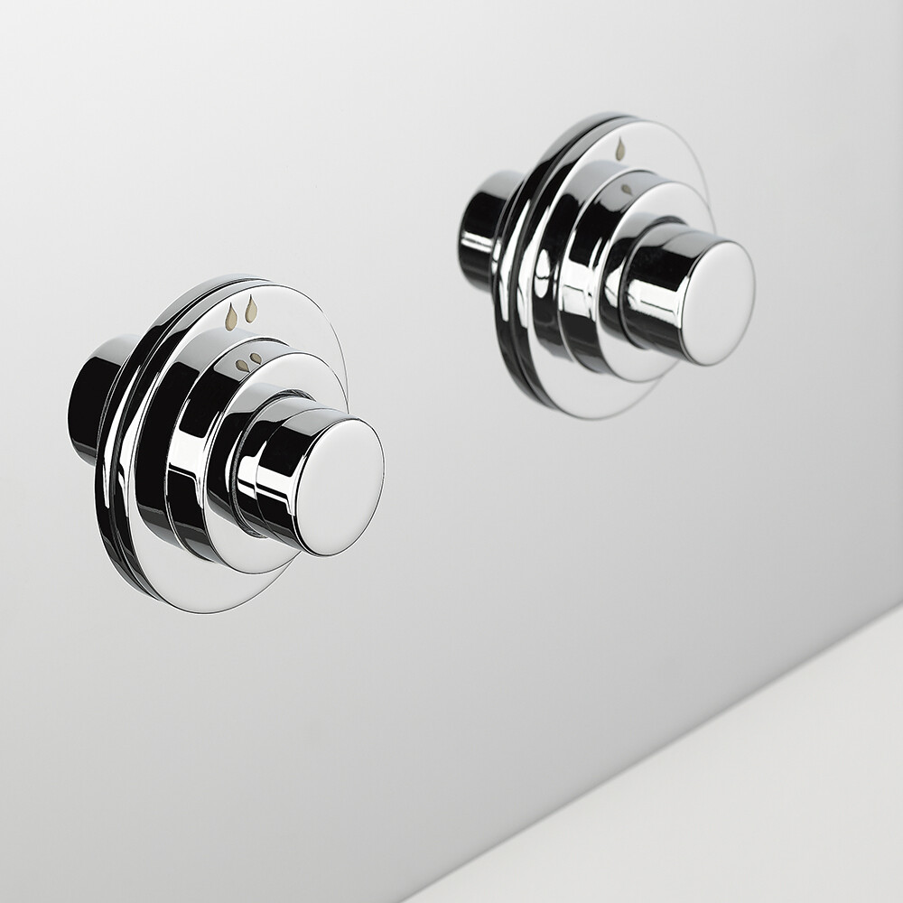 Plaque de déclenchement THG Paris WC compatible avec bâti-support Geberit Sigma (modèle classique) / Chromé — vue 2