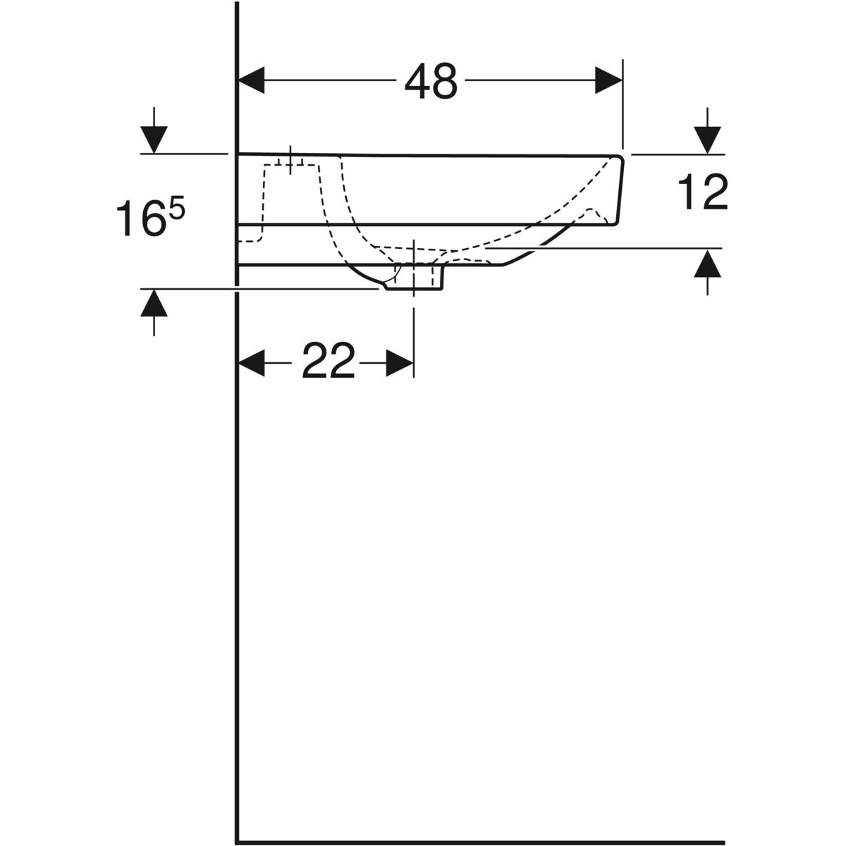 Plan-vasque double Geberit Smyle Square 120 cm - vue 6