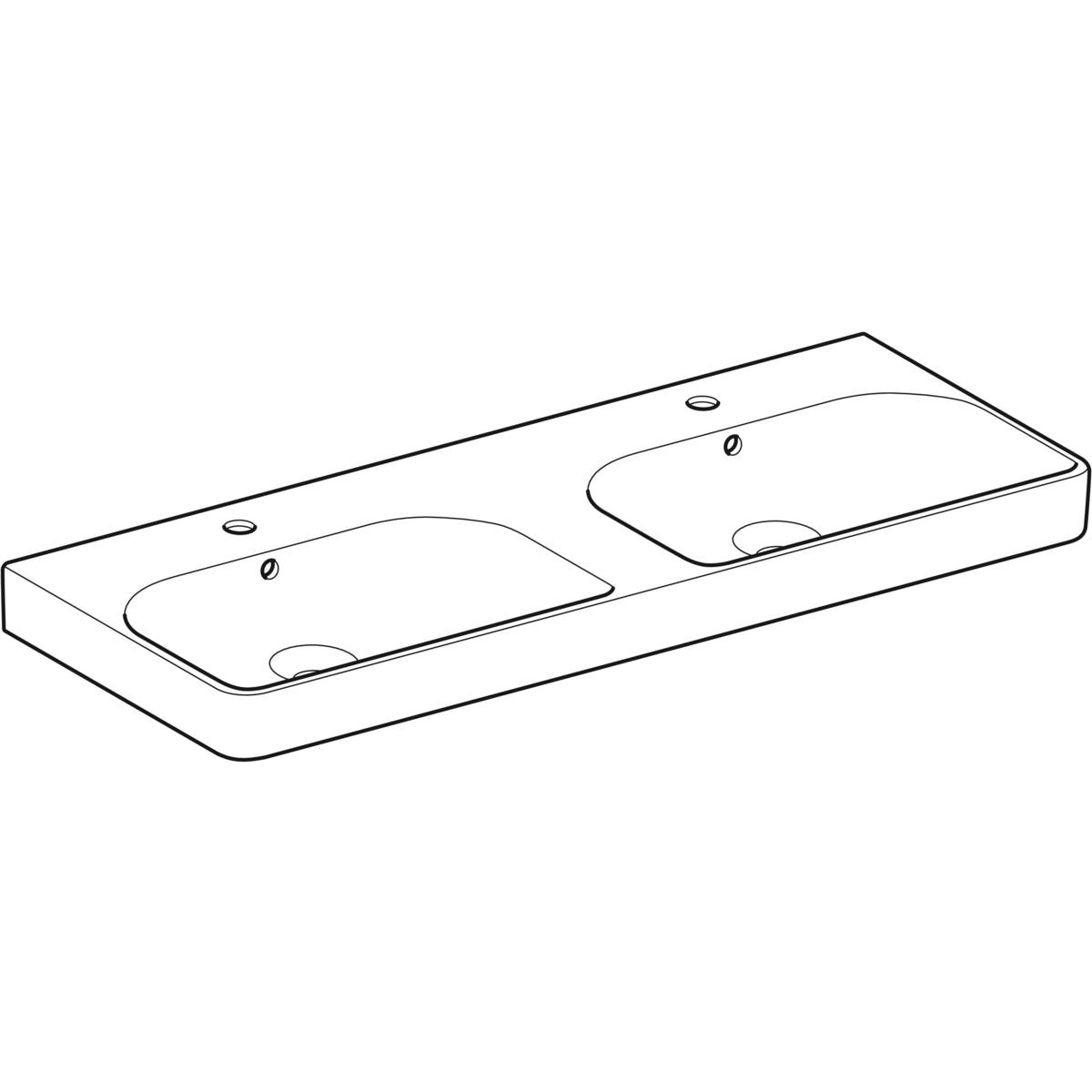 Plan-vasque double Geberit Smyle Square 120 cm - vue 3