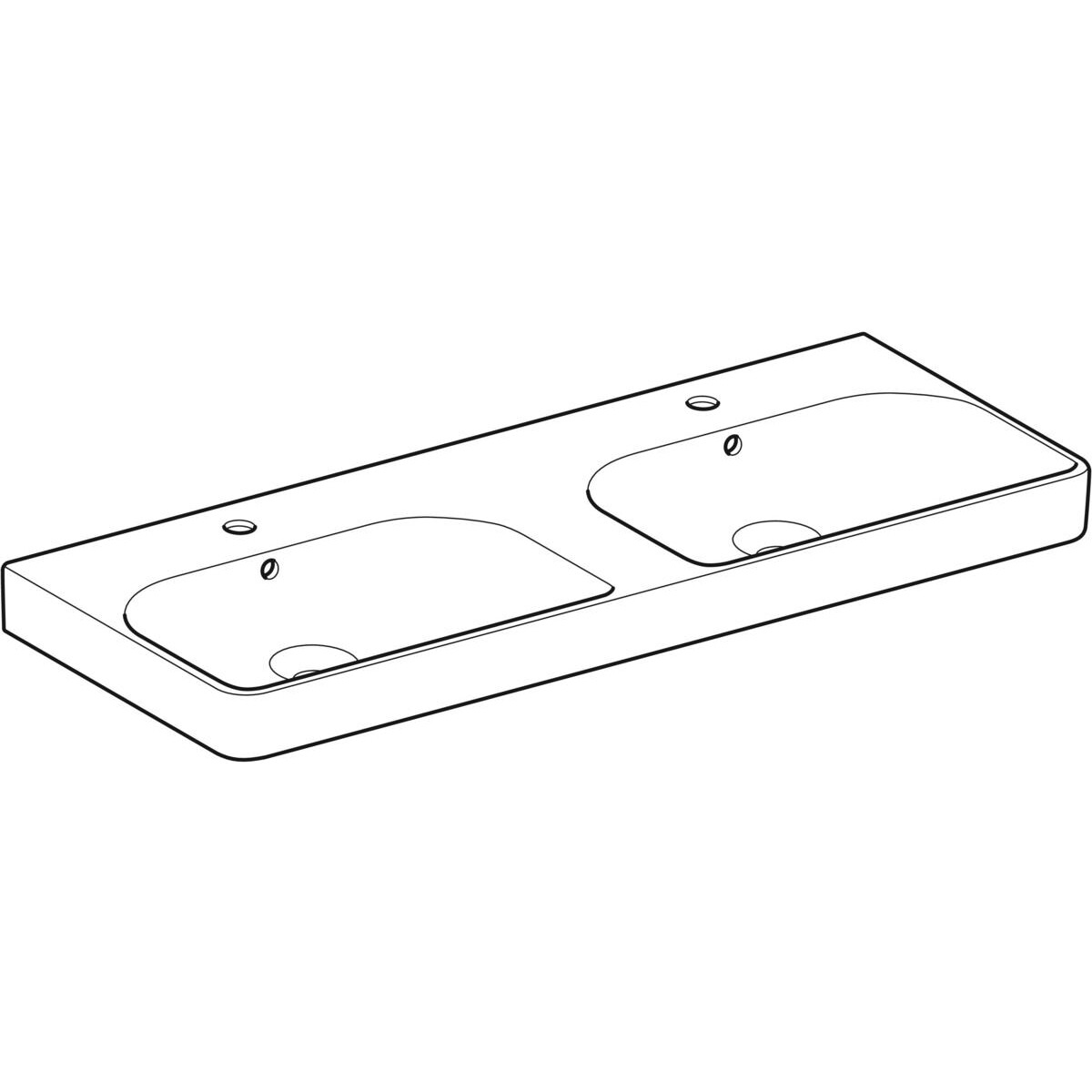 Plan-vasque double Geberit Smyle Square 120 cm — vue 3