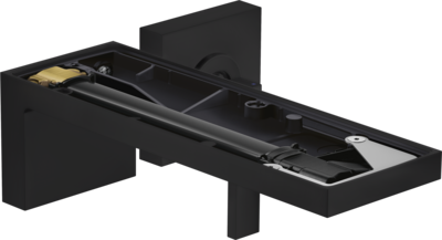 Mitigeur de lavabo encastré AXOR MyEdition sans plaque, bec 221 avec bonde à écoulement libre en noir mat