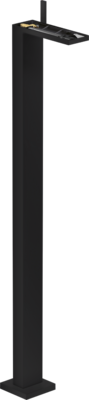 Mitigeur de lavabo AXOR MyEdition sur pied sans plaque, avec bonde push-open en noir mat