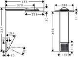 AXOR ShowerComposition Panneau de douche 250/250 2jet avec douche d'épaule