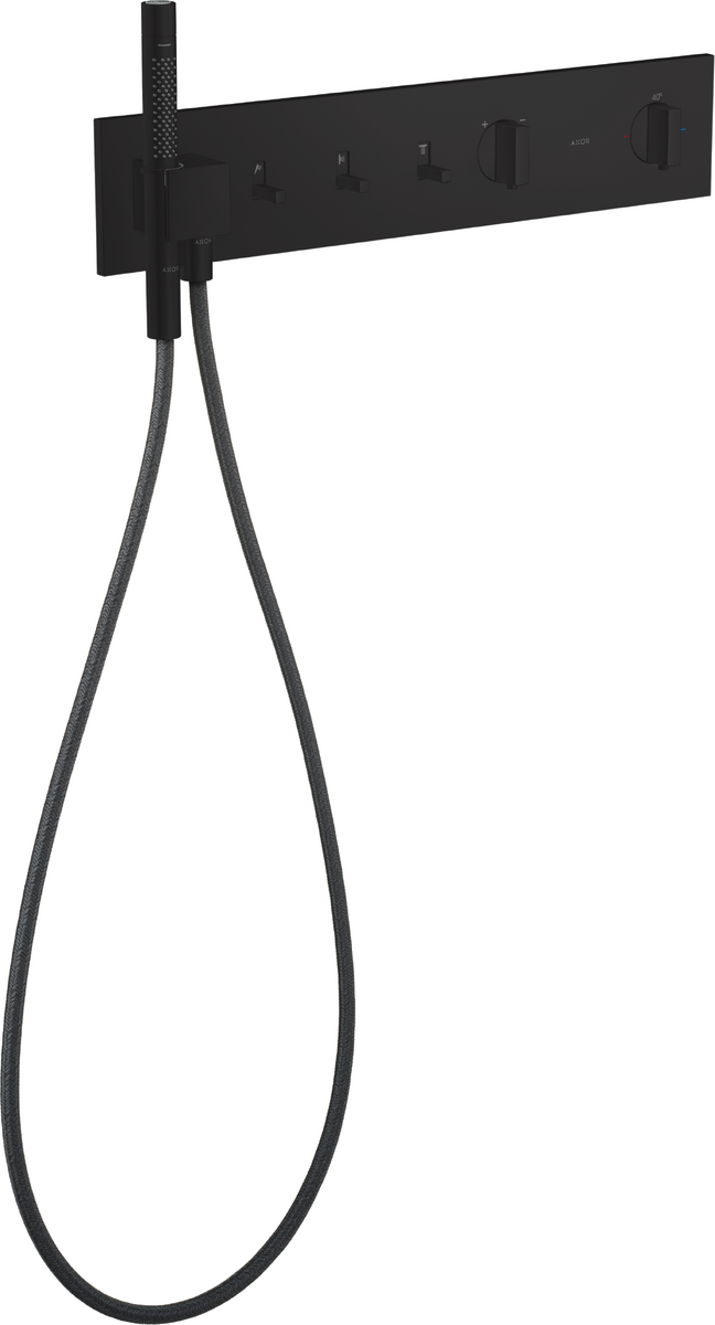 Module thermostatique encastré AXOR ShowerComposition avec 3 fonctions en noir mat