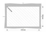 Geberit Sigma60 plaque de déclenchement dimensions 215x133mm rectangulaire bord arrondi