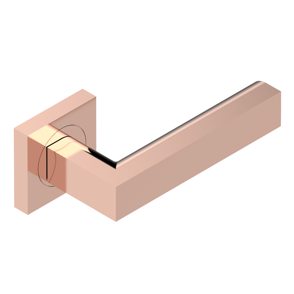 Paire de poignées de porte PVD blush insert métal THG Paris - Collection &quot;Genève&quot;