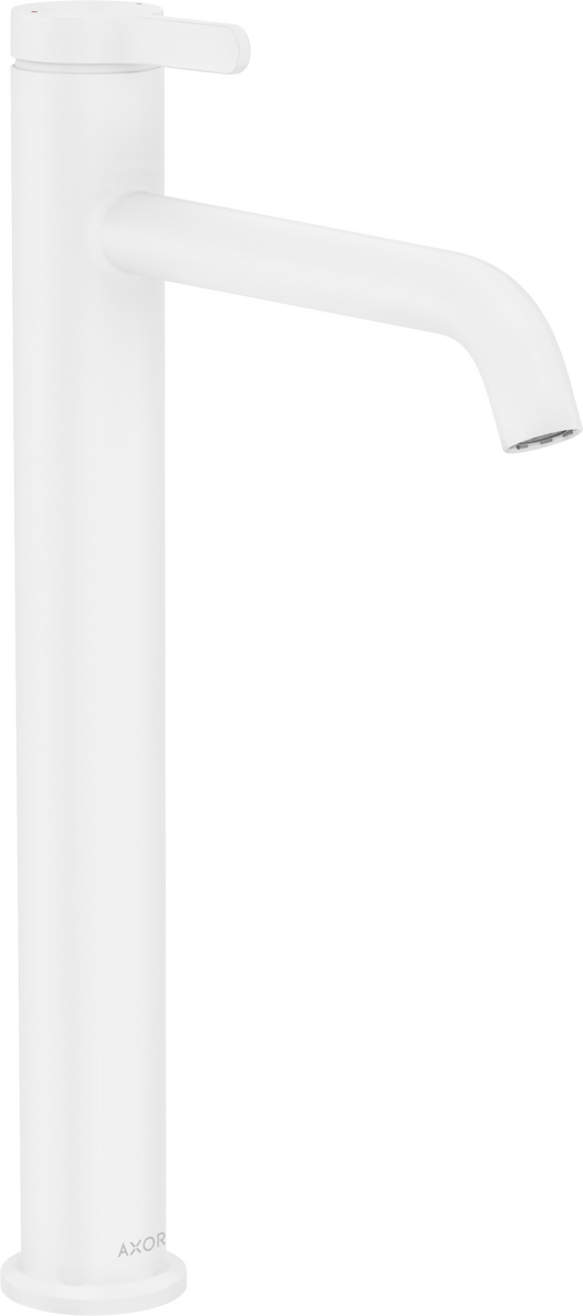 Mitigeur de lavabo AXOR One 260 avec manette et vidage en blanc mat
