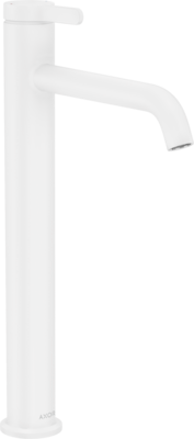 Mitigeur de lavabo AXOR One 260 avec manette et vidage en blanc mat