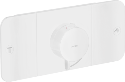 Module thermostatique encastré AXOR One avec 2 fonctions en blanc mat