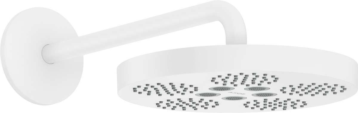 Douche de tête AXOR One 280 avec bras de douche 390 mm en blanc mat
