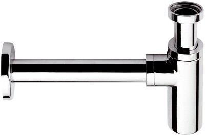 Siphon de lavabo Remer rond en chromé