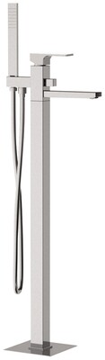 Chrome-plated brass Remer Absolute floor-mounted bath/shower mixer