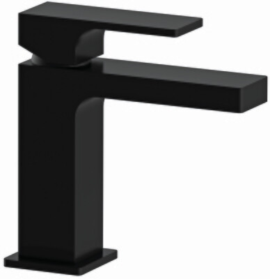 Mitigeur de lavabo Remer Absolute 114 avec tirette et vidage en laiton noir mat