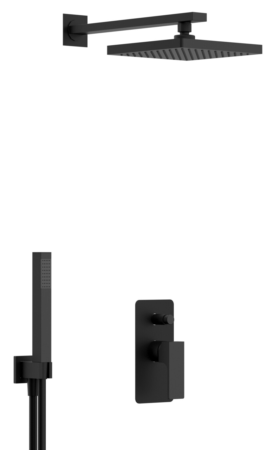 Ensemble de douche encastré Remer Absolute en noir mat
