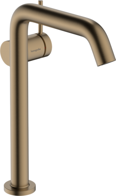 Mitigeur de lavabo Hangrohe Tecturis S Fine 240 CoolStart, avec bonde Push-Open en bronze brossé