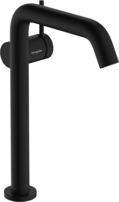 Mitigeur de lavabo Hangrohe Tecturis S Fine 240 CoolStart, avec bonde Push-Open en noir mat